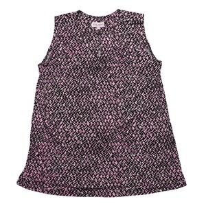 Iolani Sleeveless Top‎ Womens Large Pink Black Abstract Print Made in Hawaii
